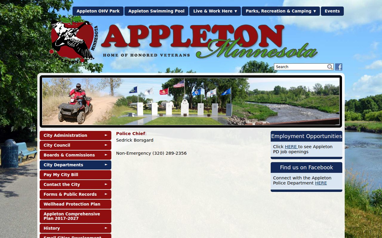 Appleton warrant questions directed to the Appleton Police Department page